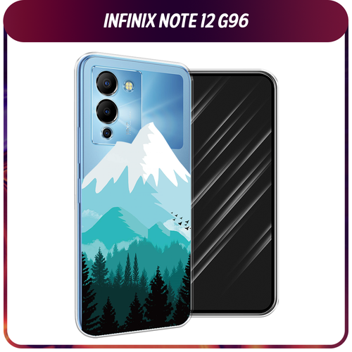 Силиконовый чехол на Infinix Note 12 G96 / Инфиникс Ноут 12 G96 Синяя снежная гора, прозрачный силиконовый чехол на infinix note 12 g96 инфиникс ноут 12 g96 изумрудная змея