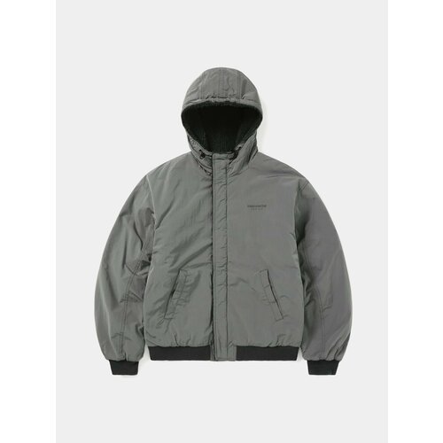 Куртка thisisneverthat Reversible Sherpa Jacket, размер M, серый мужская куртка лайнер thisisneverthat polartec reversible quilted оливковый размер m