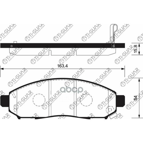 Тормозные Колодки Tg-2517/Pn2517* Ti·guar Nissan Serena C25 (05-10) / Pathfinder R51 (05-14) / Murano Z50 (05-08) / Leaf Ze0.