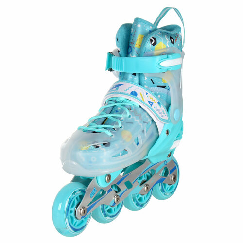 Роликовые коньки раздвижные COMIRON S PU колеса 31-34 бирюзовые 3300₽