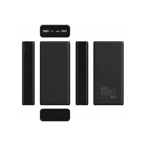 digma мобильный аккумулятор digma power delivery dg 20000 pl 20000mah 3a qc pd 18w 2xusb черный dg 20000 pl bk Портативный аккумулятор (Power Bank) Digma DGPF20B 20000mAh QC3.0/PD3.0 22.5W 3A 2xUSB-A/USB-C черный (DGPF20B22PBK)