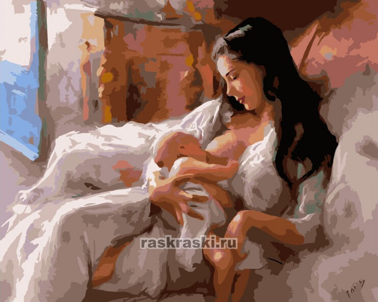 Картина по номерам Белоснежка «Материнство» (40х50 см, холст на подрамнике)