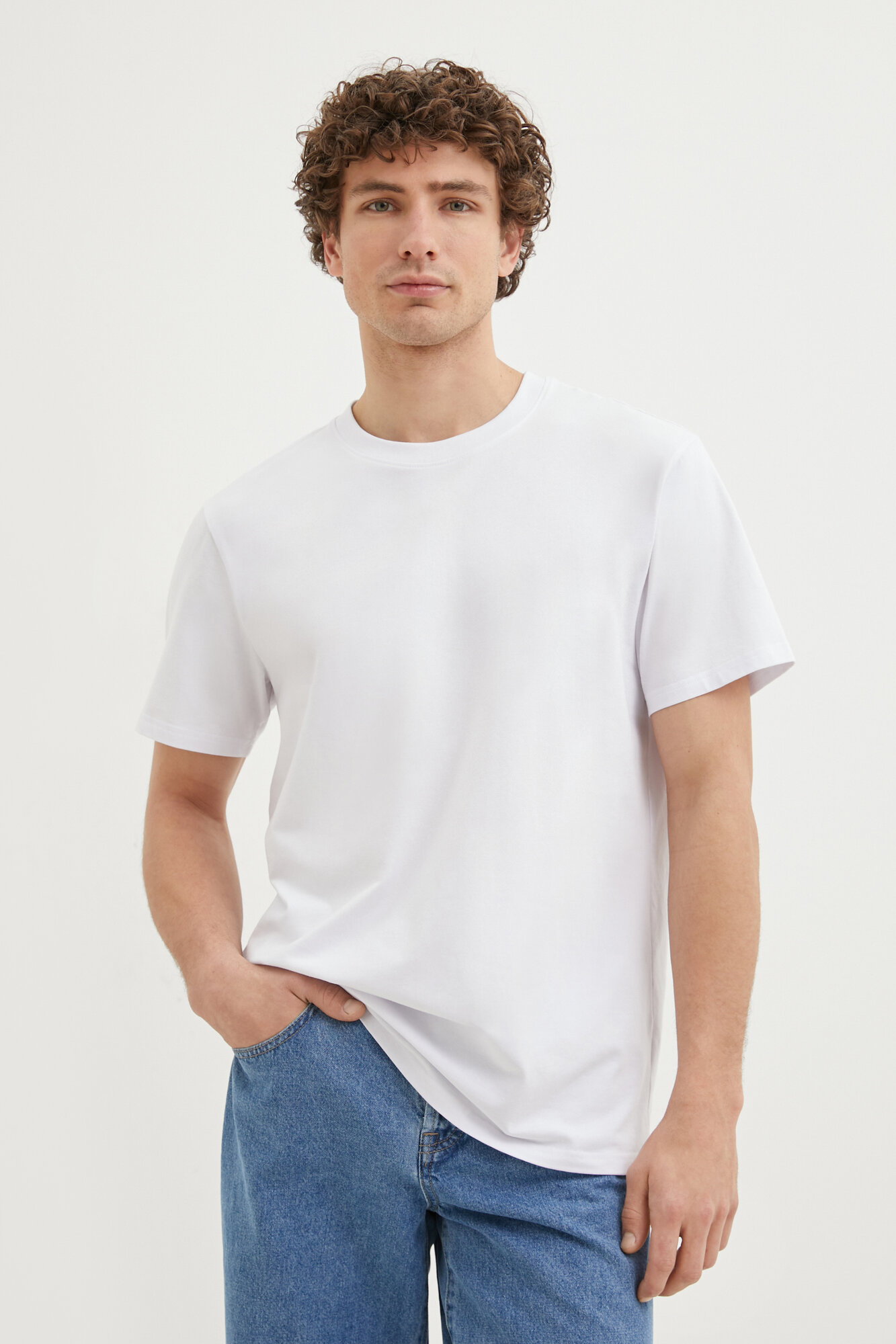 фото Футболка мужская Finn Flare, цвет: белый BAS-20095_201, M