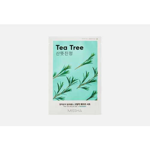 Тканевая маска для лица Missha AIRY FIT SHEET MASK TEA TREE / количество 1 шт маска для лица missha маска тканевая airy fit успокаивающая с экстрактом чайного дерева для чувствительной кожи