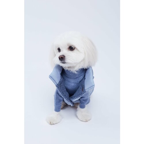 Двухсторонний жилет, пыльно-голубой - XL