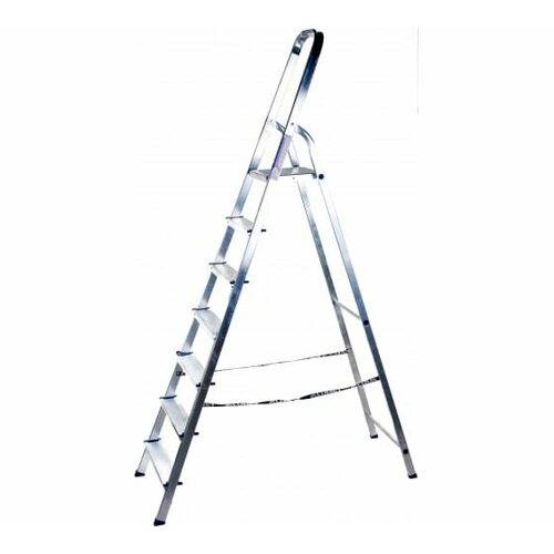Стремянка алюминиевая Алюмет АМ707 7 ступеней матовая 5,3кг лестница стремянка 10 ступеней алюмет