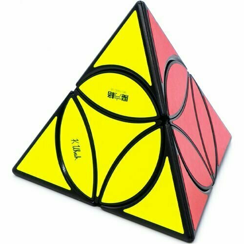 Необычная Пирамидка Рубика QiYi MoFangGe Coin Pyraminx / Головоломка для подарка / Черный пластик головоломка пирамидка qiyi mofangge coin tetrahedron black