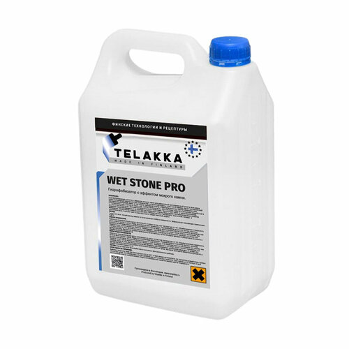 Пропитка мокрый камень гидрофобизатор мокрый камень для бетона для кирпича усиленная TELAKKA GIDROFOB WET STONE PRO 5л 49200₽