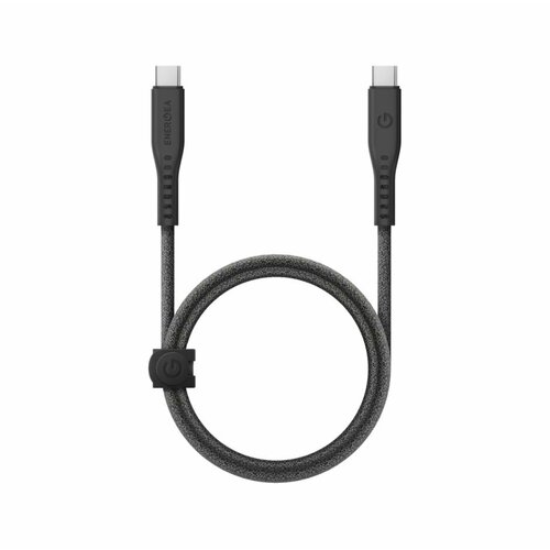 Кабель EnergEA Flow USB 3.2, USB-C to USB-C 20GBPS, 240W 1M. черный (BLACK)