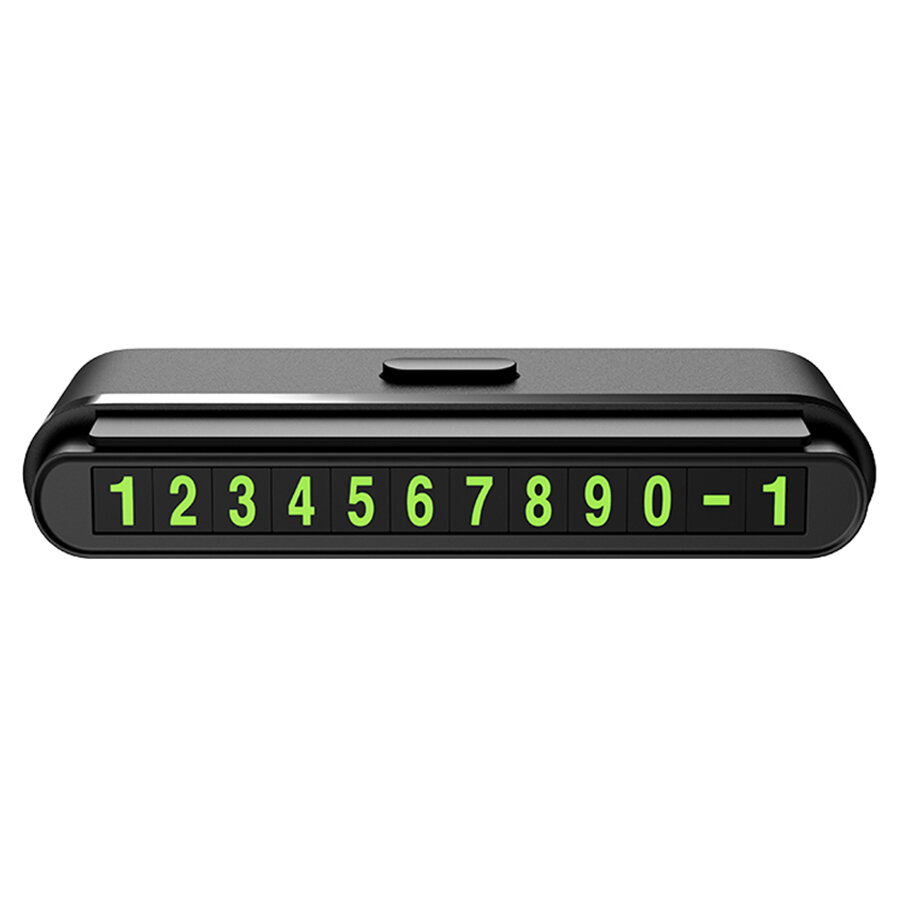 Парковочный номер HOCO CPH19 One-click черный на клею флуоресцентные цифры