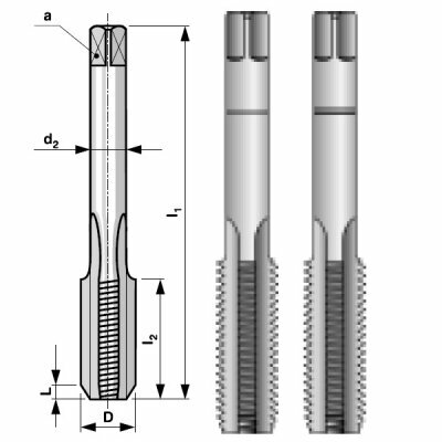 Набор метчиков из 2-х шт. M 6 шаг 1.0мм Bucovice Tools 110060