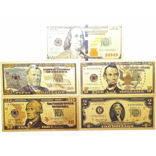 Доллары позолоченные сувенирные набор сувенирные деньги купюры фальшивые канадские доллары 10 5