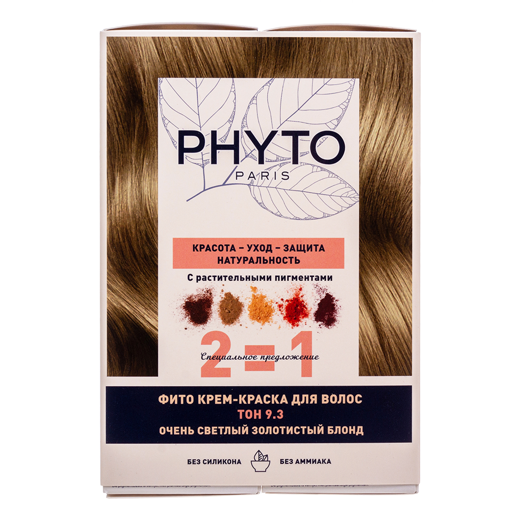 Phyto Color Краска для волос очень светлый золотистый блонд оттенок 9.3 2 шт