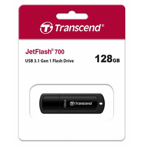 Память USB Flash 128 ГБ Transcend JetFlash 700 [TS128GJF700]