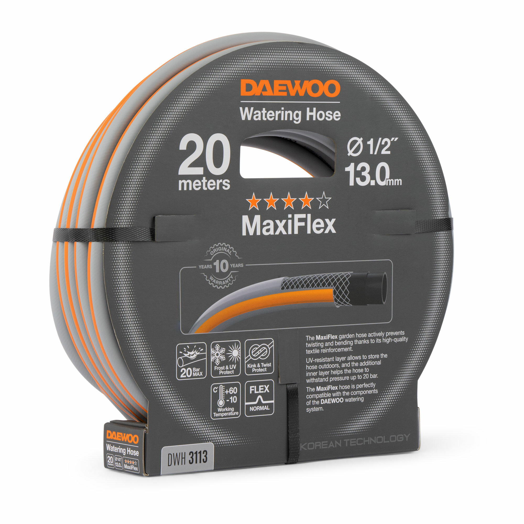 Шланг для полива DAEWOO MaxiFlex DWH 3113 (1/2", 13мм, 20м)