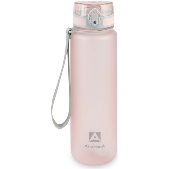 Бутылка для воды Арктика 720-1000, 1000 мл, розовая матовая, с ситечком