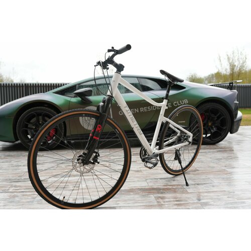 Велосипед горный Time Try ТT123/9s 28" Алюминиевая рама Спортивный Взрослый Подростковый Унисекс, белый модель 2024