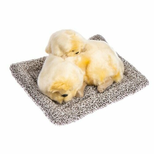 Игрушка на панель авто собаки на подушке бежевый окрас 1410₽