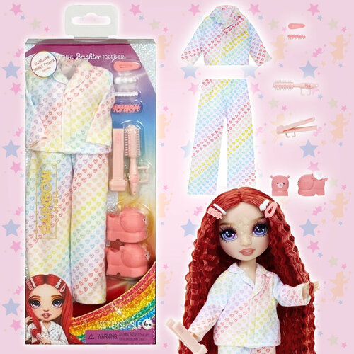 Одежда для кукол Одежда, обувь и аксессуары для куклы Rainbow High Пижамная вечеринка