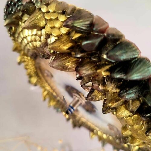 Часы Золотой дракон из эпоксидной смолы 3238₽