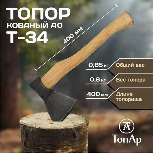 Топор кованый с деревянной рукояткой Wolf Axe ТопАр 0,6 кг/ Топорище 400 мм термообработанное из березы/дерево/с покрытием лаком/в сборе А0 топор кованый с деревянной рукояткой black axe топар 0 6 кг топорище 400 мм термообработанное из березы дерево с порошковым покрытием в сборе б1