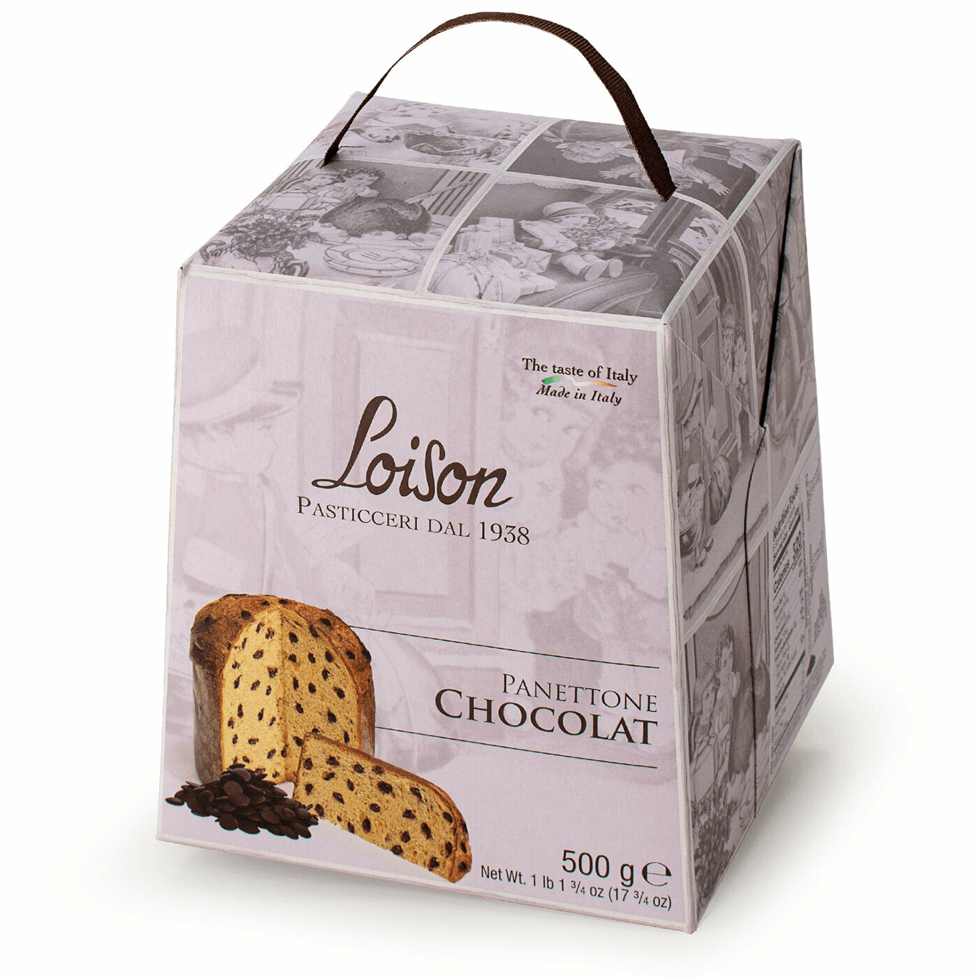 Кекс Loison Panettone Chocolat Astucci в подарочной упаковке, 500 г