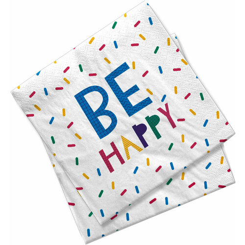 Салфетки бумажные Пакетико Happy Birthday 3333см 12шт 600₽