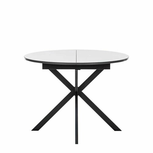 Стол раздвижной Капри со стеклом Мебель Импэкс, Стекло антрацит/опоры черный