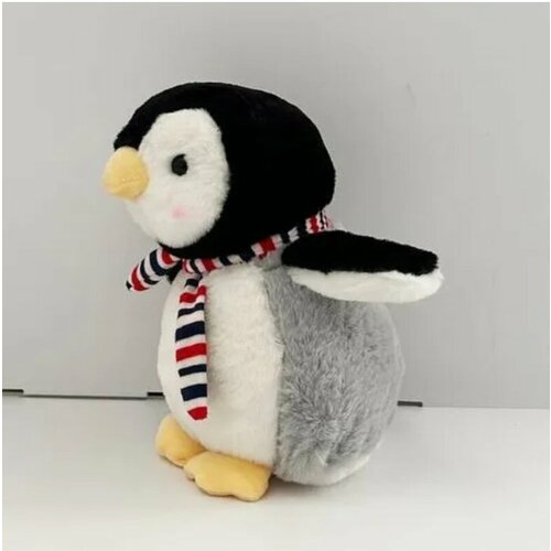 мягкая плюшевая игрушка пингвин пушистый пигвиненок из мадагаскара 23 см Мягкая игрушка Пингвин в шарфе 25см