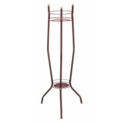 Подставка металлическая для цветов напольная 2 секции, цвет бордо, Kapelanczyk.