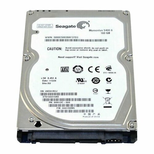 Жесткий Диск Seagate 9HH13C 160Gb SATAII 25 HDD 3755₽