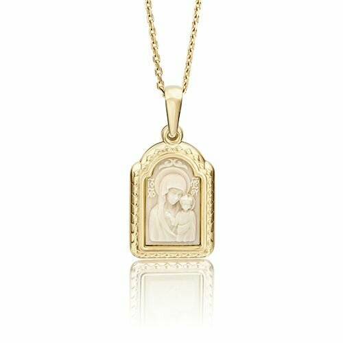 Иконка PLATINA, желтое золото, 585 проба, бивень мамонта platina jewelry крестик из комбинированного золота с бивнем мамонта и фианитом 03 2297 00 291 1121 46