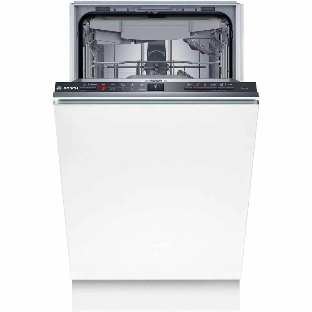 Встраиваемая посудомоечная машина Bosch SPV2HMX42E, узкая, 10 комплектов, 4 программы, защита от протечек, белая