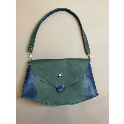 Сумка хобо Stupa, фактура матовая, гладкая, серый, синий