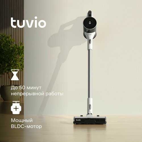 Вертикальный пылесос Tuvio TS02MBHW беспроводной серебристыйчёрный 2359400₽