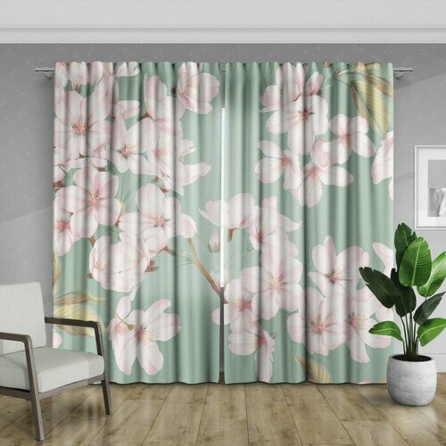 Комплект штор Абстракция 145х260см-2шт, диз. 144, габардин, п/э 100%