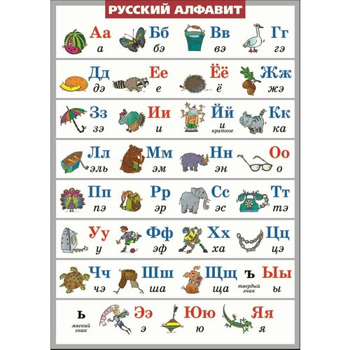 Плакат - таблица Русский алфавит (1x0,7)