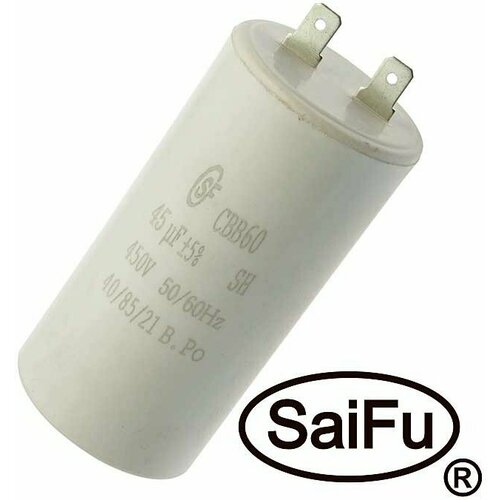 CBB60 45uF 450V (SAIFU), Пусковой конденсатор CBB60, 45 мкФ, 450 В