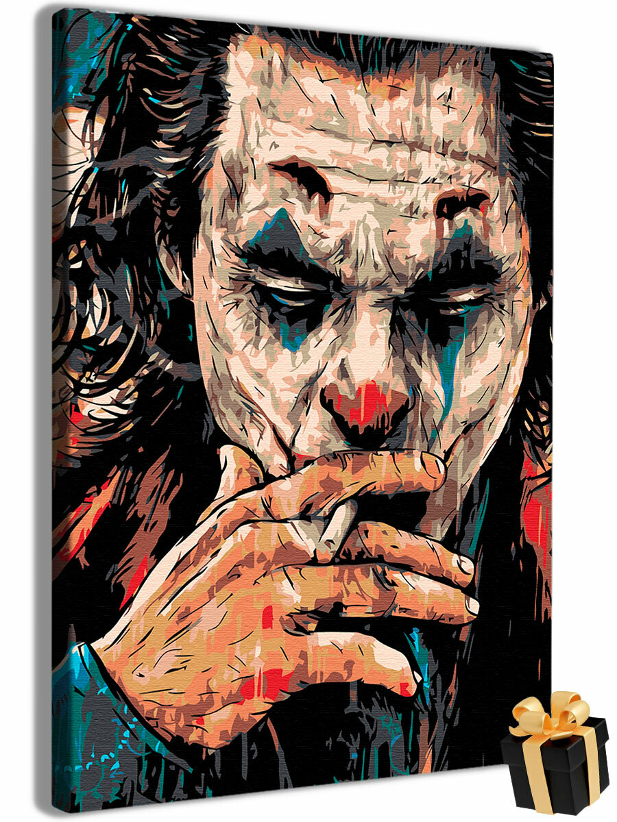 Картина по номерам "Джокер Joker " холст на подрамнике 40 х 60