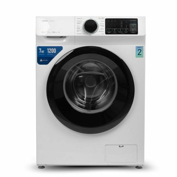 Стиральная машина Centek CT-1921 (белый) 1200 / 7кг / 40см / 15пр /LED-Дисплей / INVERTER /Пар/A+++ — фото 1