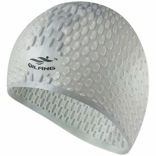 Шапочка для плавания QILANG силиконовая Bubble Cap серебряный 1050₽