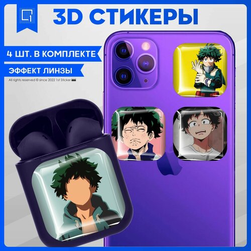 Наклейки на телефон 3D Стикеры Аниме Моя геройская академия