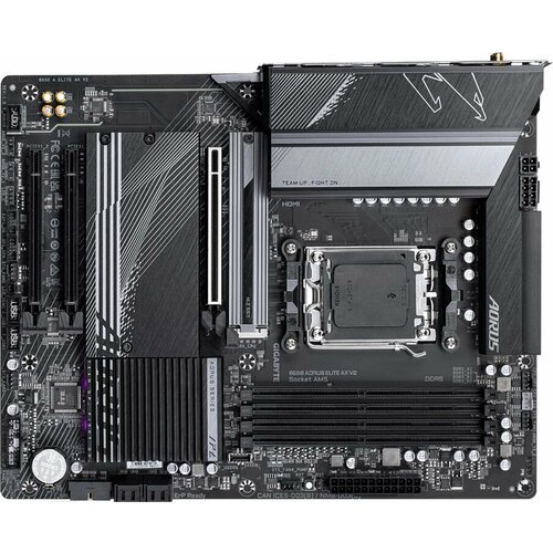 GIGABYTE Материнская плата Gigabyte B650 A ELITE AX V2 SocketAM5 AMD B650 4xDDR5 ATX AC97 8ch71 25Gg RAIDHDMIDP B650 AORUS ELITE AX V2 3796200₽