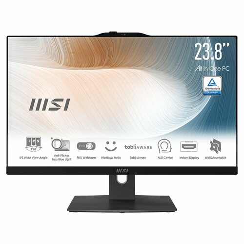 238 Моноблок MSI Modern AM242P 12M-630RU 1920x1080 FullHD Pentium 8505 44 GHz DDR4 4 ГБ SSD 128 ГБ Wi-Fi 5 Bluetooth 50 Windows 11 Pro 6099000₽