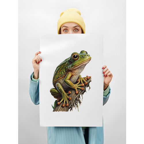 Картина для интерьера на стену на холсте 40х50 см Лягушка