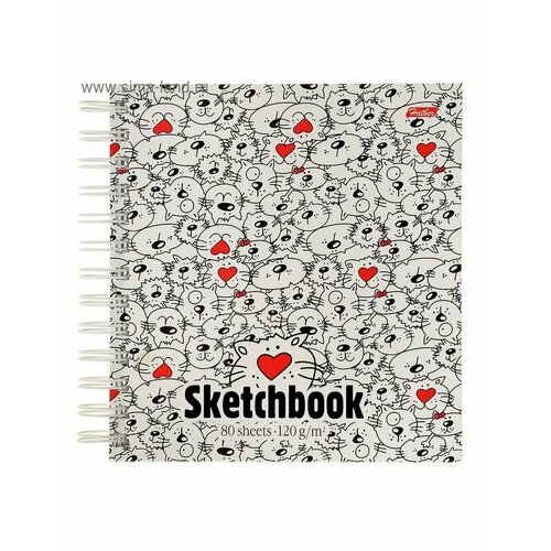 Тетрадь-скетчбук А5 80 листов в клетку на гребне Прик 702₽