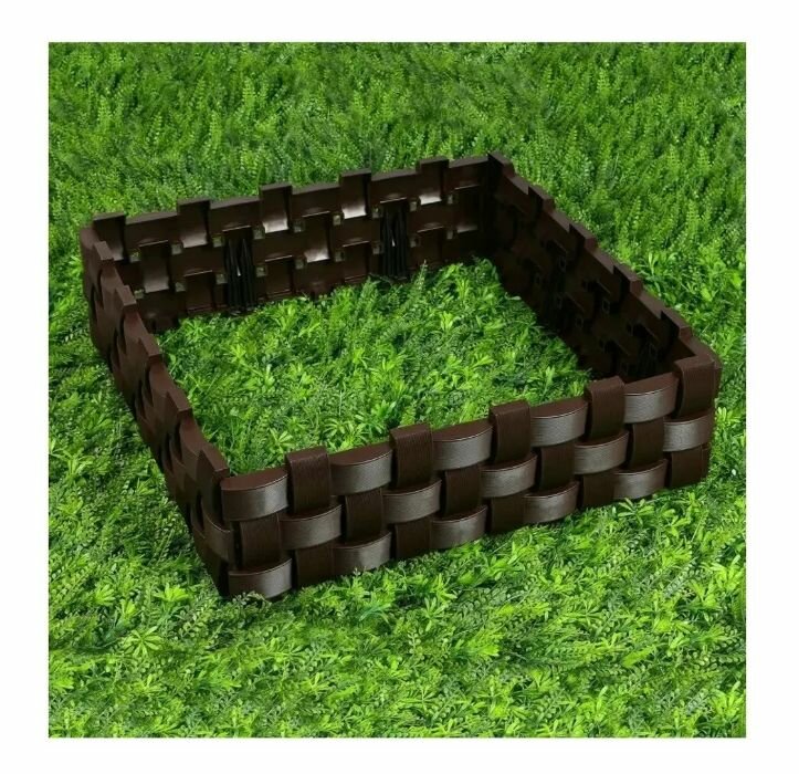 Ограждение Плетенка 240x19.5 см цвет коричневый