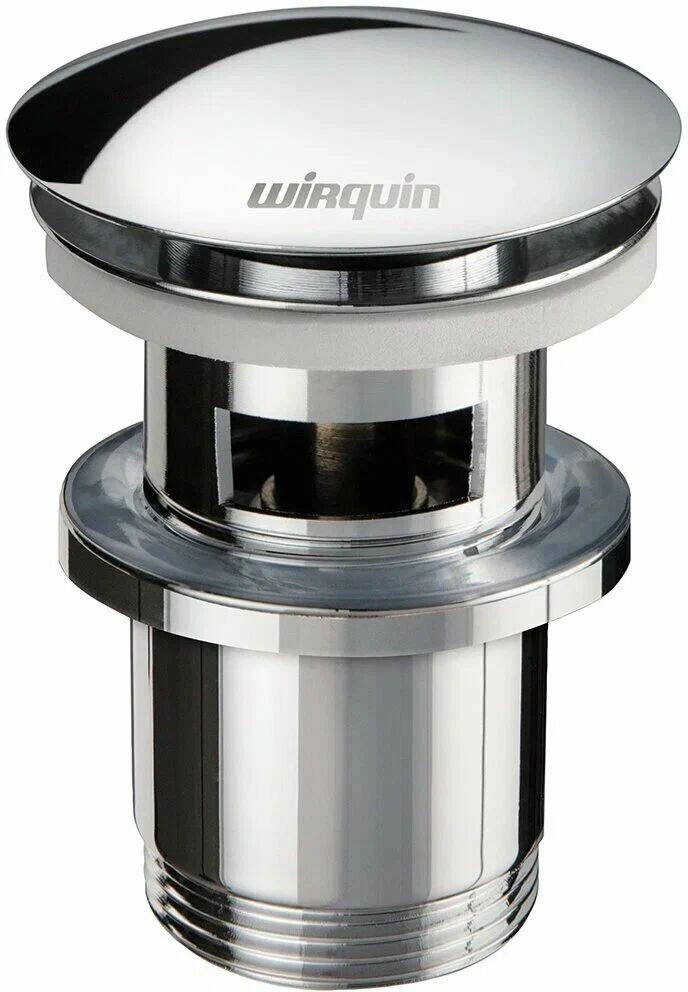 фото WIRQUIN Выпуск для раковины QUICK CLAC без отверстия для перелива, латунь, D63 мм