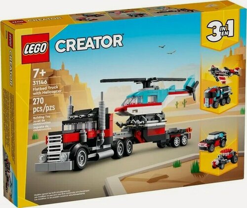 Изображение товара Конструктор LEGO Creator Бортовой грузовик с вертолетом | 31146