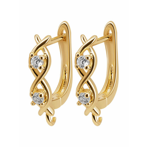 Швензы основа для сережек стразы бижутерный сплав золотистый 32-20017 365₽